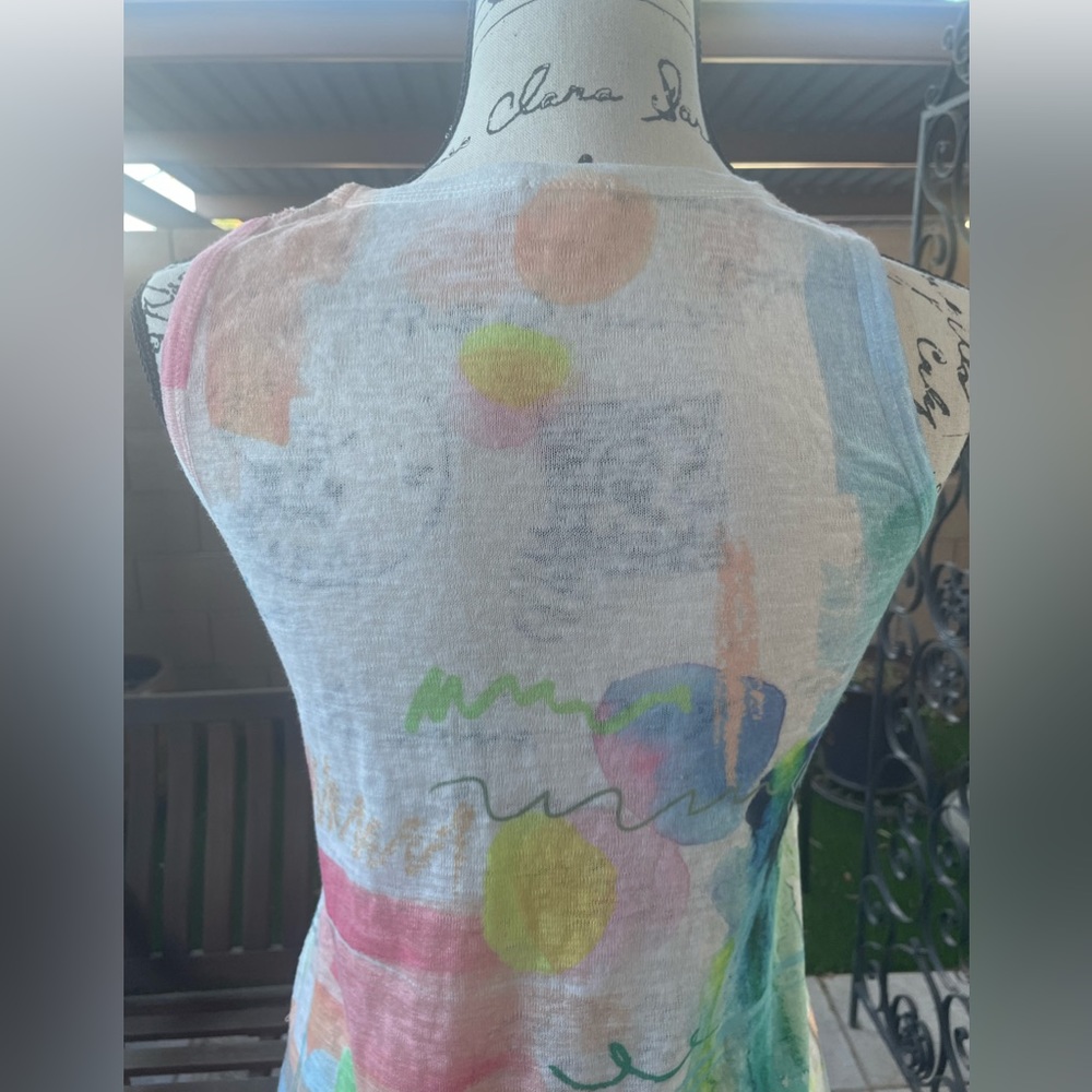 Et' Lois Abstract Artistic Colorful Art Print Lightweight US Made Tank Top SM-MD - Picture 11 of 13